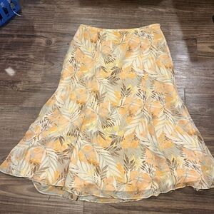 Vintage Jones Wear Orange and Yellow Maxi Skirt Resort Wear women’s size 6